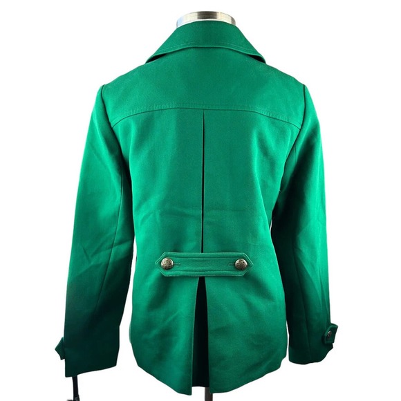 Talbots Tailored Peacoat Meadow Green Double Breasted Coat Women's Size Large - Picture 7 of 14